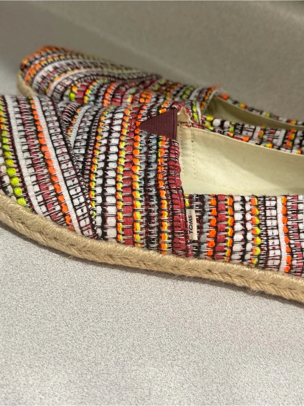 TOMS Women's Multicolor Woven Espadrille Slip-On